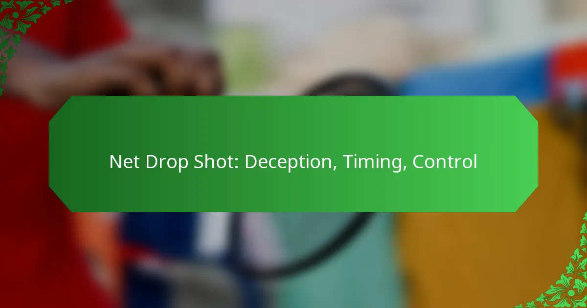 Net Drop Shot: Deception, Timing, Control