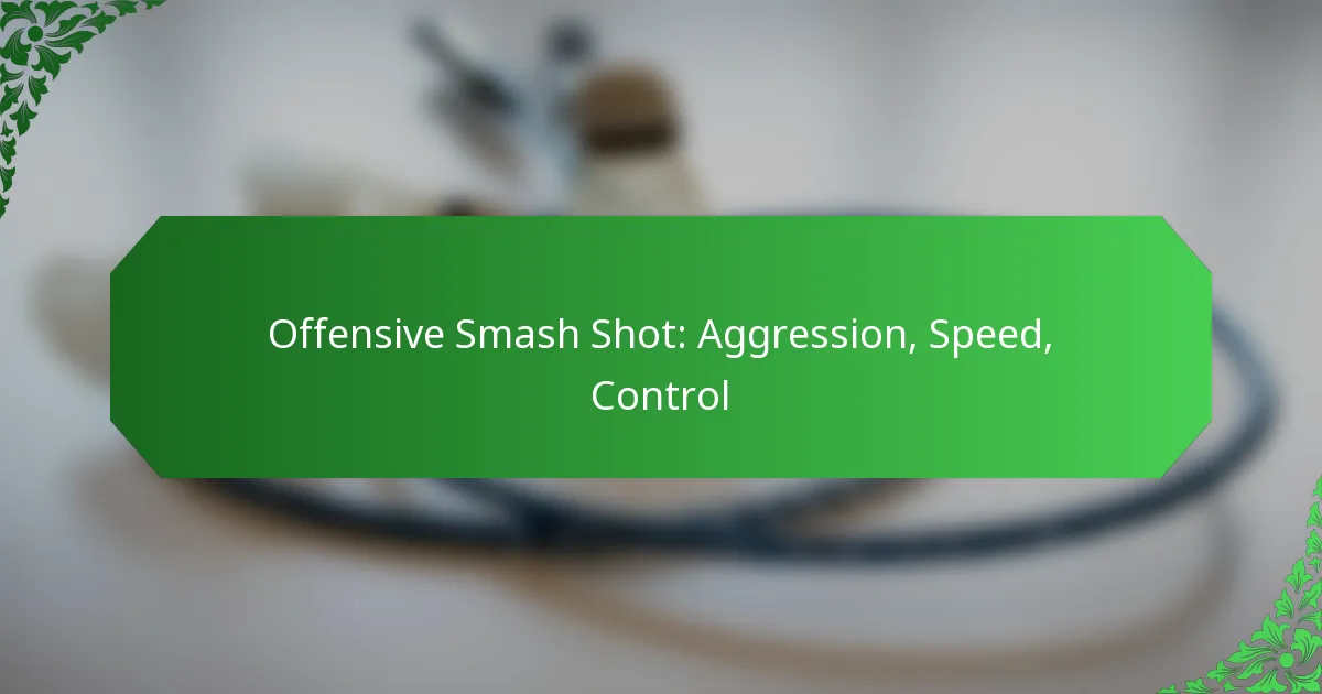 Offensive Smash Shot: Aggression, Speed, Control